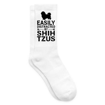 Shih Tzu Dictions Chiens Drôle Shih Tzu Cadeau Shih Tzu - Chaussettes de tennis - blanc - Droite