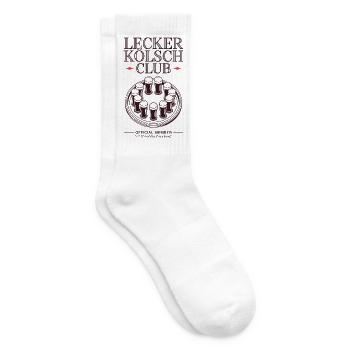 Lecker Kölsch Club Kölle Kölner Bier Brauhaus Köln - Tennissocken - Weiß - Rechts