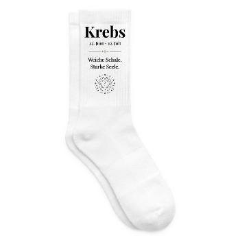 Sternzeichen Krebs - Tennissocken - Weiß - Rechts