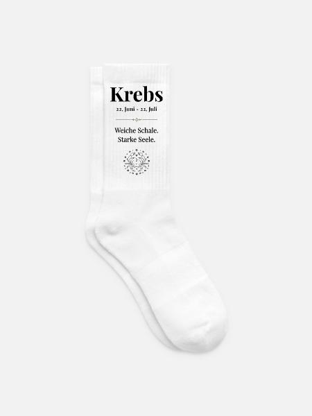 Sternzeichen Krebs - Tennissocken - Weiß