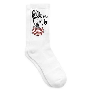 Möwe Kapitän Mütze Küste Seemann Meer - Tennissocken - Weiß - Rechts