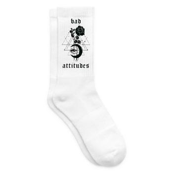 Bad Attitudes Floral Triangle Goth - Tennissocken - Weiß - Rechts