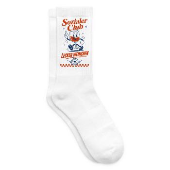 Wein Sozialer Club Lecker Weinchen - Tennissocken - Weiß - Rechts