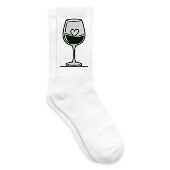 Weinliebhaber lustige Weinglas-Weinverkostung - Tennissocken - Weiß - Rechts