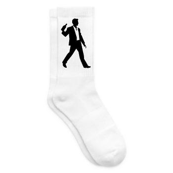 Mann im Anzug Flasche Party - Tennissocken - Weiß - Rechts