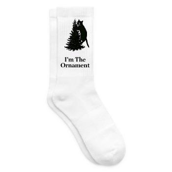 Ich bin das Ornament-Kätzchen - Tennissocken - Weiß - Rechts
