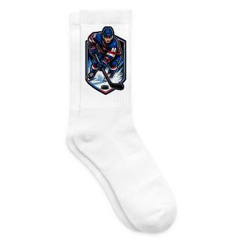 Eisjäger 86 – Hockey-Action - Tennissocken - Weiß - Rechts