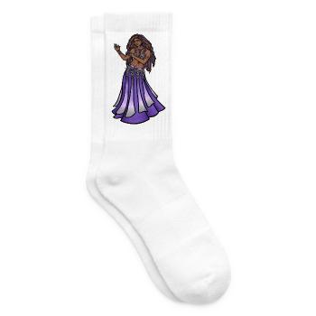 Mystic Purple Bauchtanzkleidung - Tennissocken - Weiß - Rechts