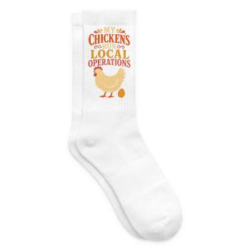 My Chickens Run Local Operations - Tennissocken - Weiß - Rechts