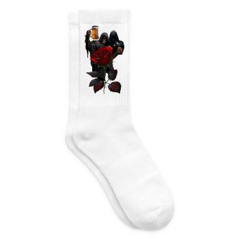 Sensenmann-Rosenbraunacht - Tennissocken - Weiß - Rechts