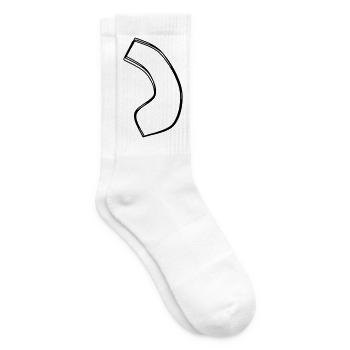 Apostroph handgezeichnet - Tennissocken - Weiß - Rechts