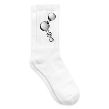 Kristallreinheitsmolekül - Tennissocken - Weiß - Rechts