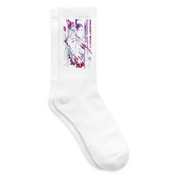 Geister-Neon-Cyberpunk – Halloween - Tennissocken - Weiß - Rechts