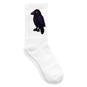 Dunkler Rabe im Purpurlicht - Tennissocken - Weiß - Rechts