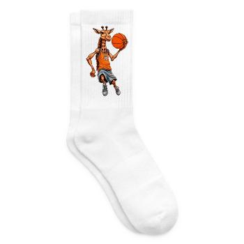 Giraffe Basketball - Tennissocken - Weiß - Rechts