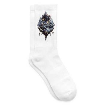 Sternenmoor im schwebenden Kristallterrarium - Tennissocken - Weiß - Rechts