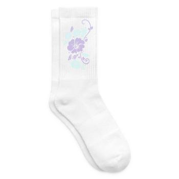 pflanzenmuster blumenmuster sommer - Tennissocken - Weiß - Rechts