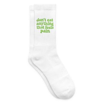 Werde vegan und rette die Tiere - Tennissocken - Weiß - Rechts