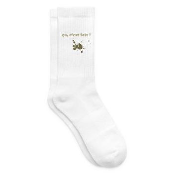 braune Flecken - Tennissocken - Weiß - Rechts