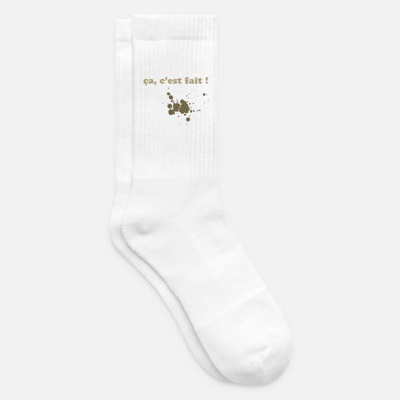 Ça c'est fait ! Maladresse et taches marrons - Chaussettes de tennis - blanc