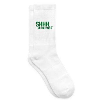 CHUT... Personne ne s’en soucie - Chaussettes de tennis - blanc - Droite