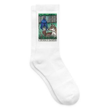 Carte de tarot « Sept d’épées » - Chaussettes de tennis - blanc - Droite