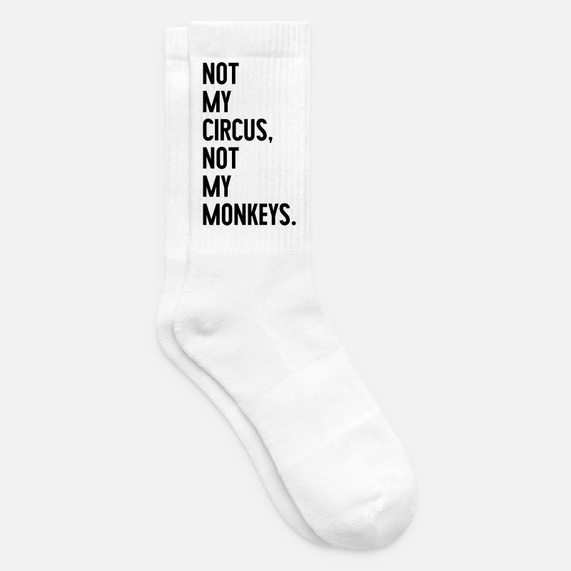 Not my circus, not my monkeys - Tennis socks - white