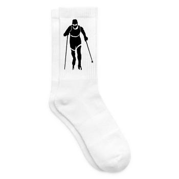 ski de fond - Chaussettes de tennis - blanc - Droite