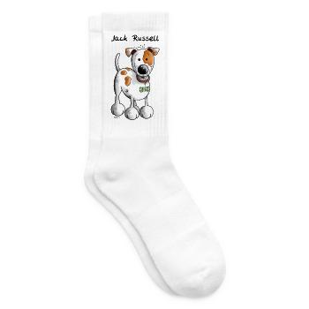 Jack Russell Terrier - Chaussettes de tennis - blanc - Droite