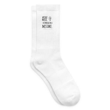 Ohne Musik ist das Leben ein Fehler – Musik Spruch - Tennissocken - Weiß - Rechts