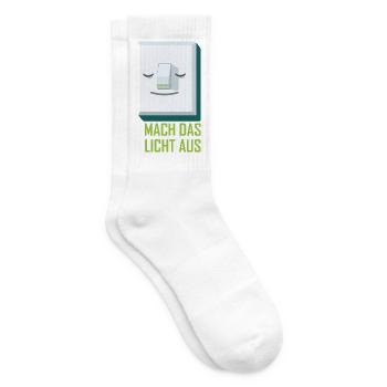 Mach das Licht aus Schalter Gesicht - Tennissocken - Weiß - Rechts