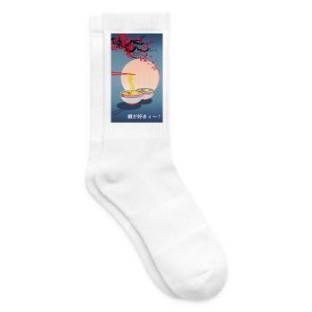 Oriental Japanese Art | Noodle | Ramen - Tennis socks - white - Right