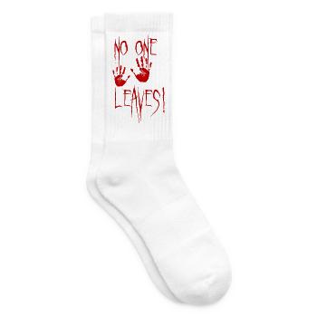 No one leaves mit Hand - Horror Halloween - Tennissocken - Weiß - Rechts