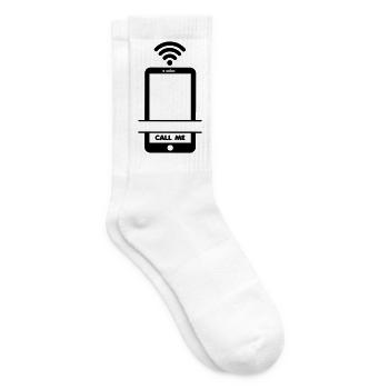 Call me phone CALL ME - Tennis socks - white - Right