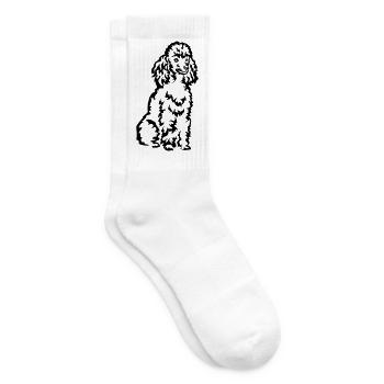 Pudel - Tennissocken - Weiß - Rechts