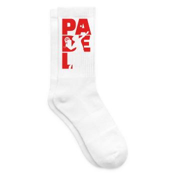 Padel Spieler Spruch Schläger Tennis Training Ball - Tennissocken - Weiß - Rechts