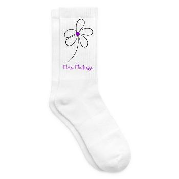 MAÎTRESSE. MERCI. MERCI MAÎTRESSE. FLEUR - Chaussettes de tennis - blanc - Droite