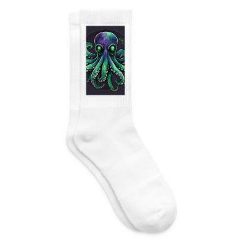 Oktopus-Galaxie - Tennissocken - Weiß - Rechts