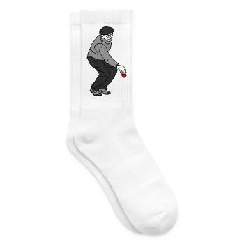 Petanque Spieler Rechtshänder - Tennissocken - Weiß - Rechts