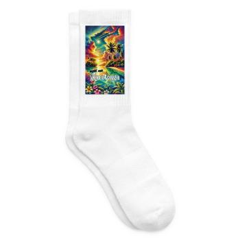 Parotonga Cook Islands Tropical - Tennis socks - white - Right