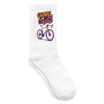 Liebe zum Gravel-Radfahren - Tennissocken - Weiß - Rechts
