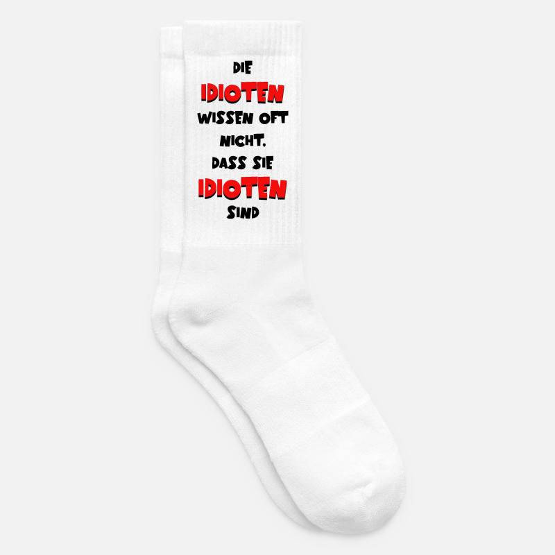 Die Idioten wissen oft nicht dass sie Idioten sind - Tennissocken - Weiß
