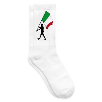 Flagge Italien Mann zu Fuß - Tennissocken - Weiß - Rechts