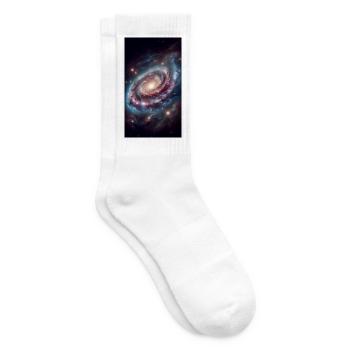 Pastel Galaktischer Wirbel - Tennissocken - Weiß - Rechts