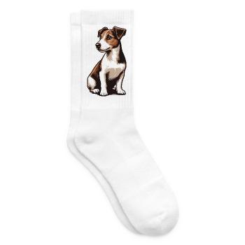 Jack Russell Terrier - Tennissocken - Weiß - Rechts