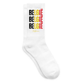 Belgian pride, flag of Belgium - Tennis socks - white - Right