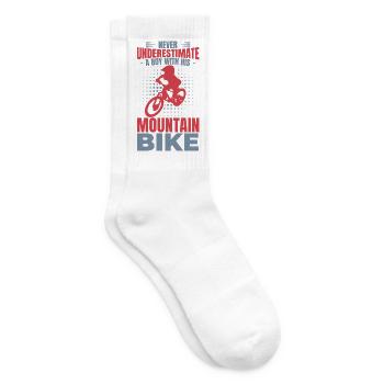 Ne sous-estimez jamais les amateurs de VTT - Chaussettes de tennis - blanc - Droite
