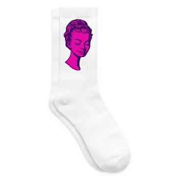 Lady Portrait 60s Pop-Art - Tennissocken - Weiß - Rechts