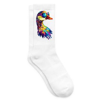Goose Cute Goose Chicks Goose Chick Duck Small Geese - Tennis socks - white - Right
