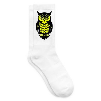 Pop Art Eulen Design - Tennissocken - Weiß - Rechts